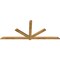 Ekena Millwork Kennewick Rough Sawn Timber Gable Bracket, Western Red Cedar, 96"W x 40"H x 2"D x 4"F, 10/12 Pitch GBW096X40X0204KEN00RWR - alternate 3